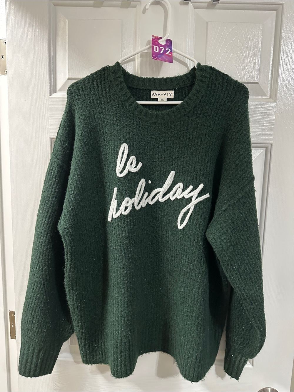 Ava & Viv Forest Green 'be holiday' Knit Pullover Sweater